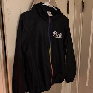 Victoria's Secret Black Jacket with Rainbow Accents